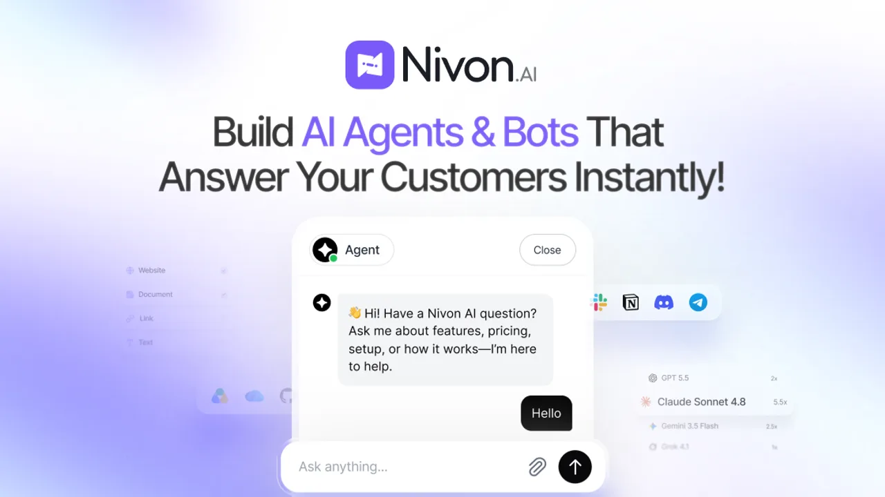 Nivon - Build AI customer support agents trained on your knowledge base to automatically resolve customer questions across your website, inbox, and live chat.