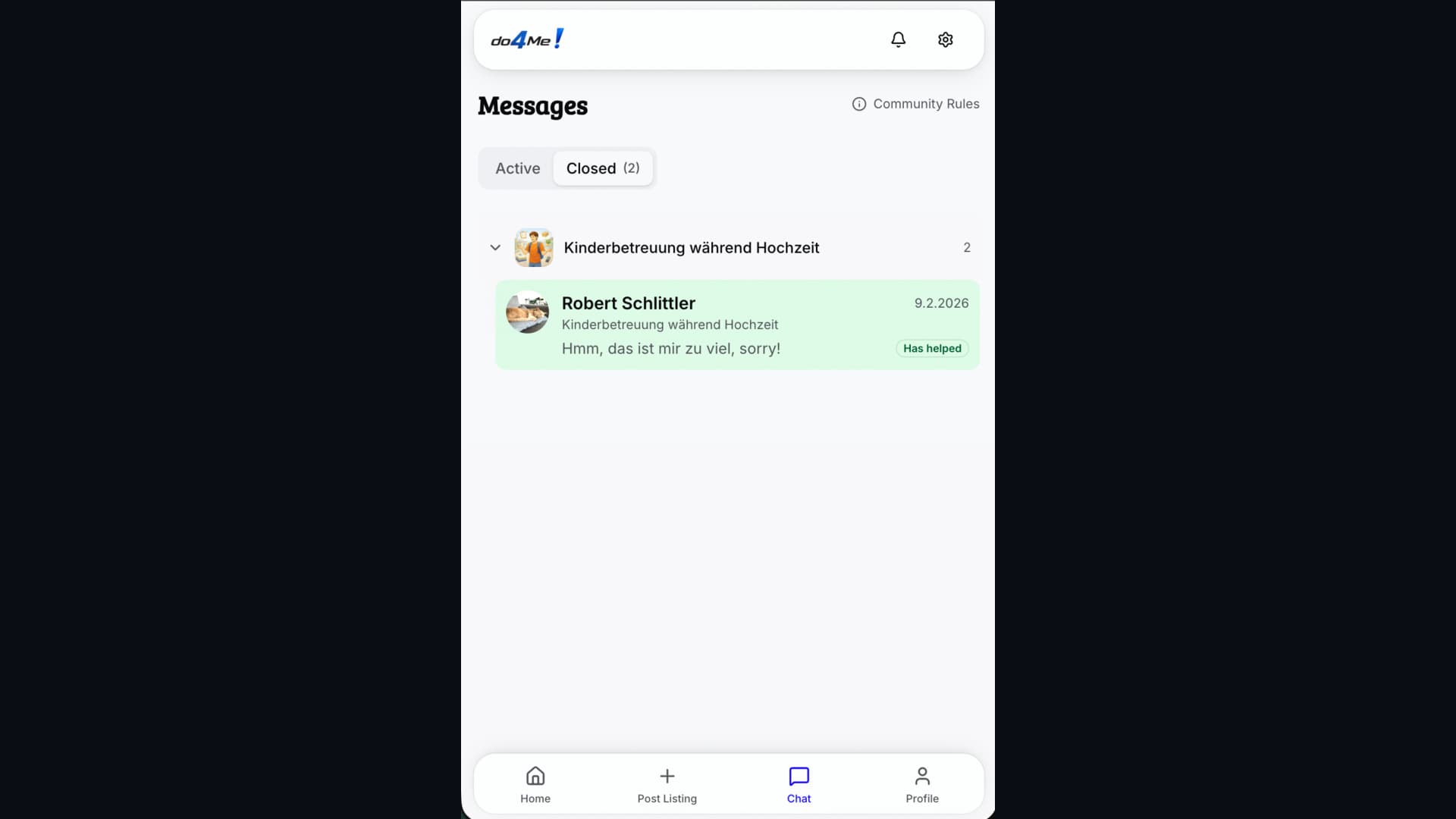 Do4Me - Trusted student helpers for everyday tasks in Zurich