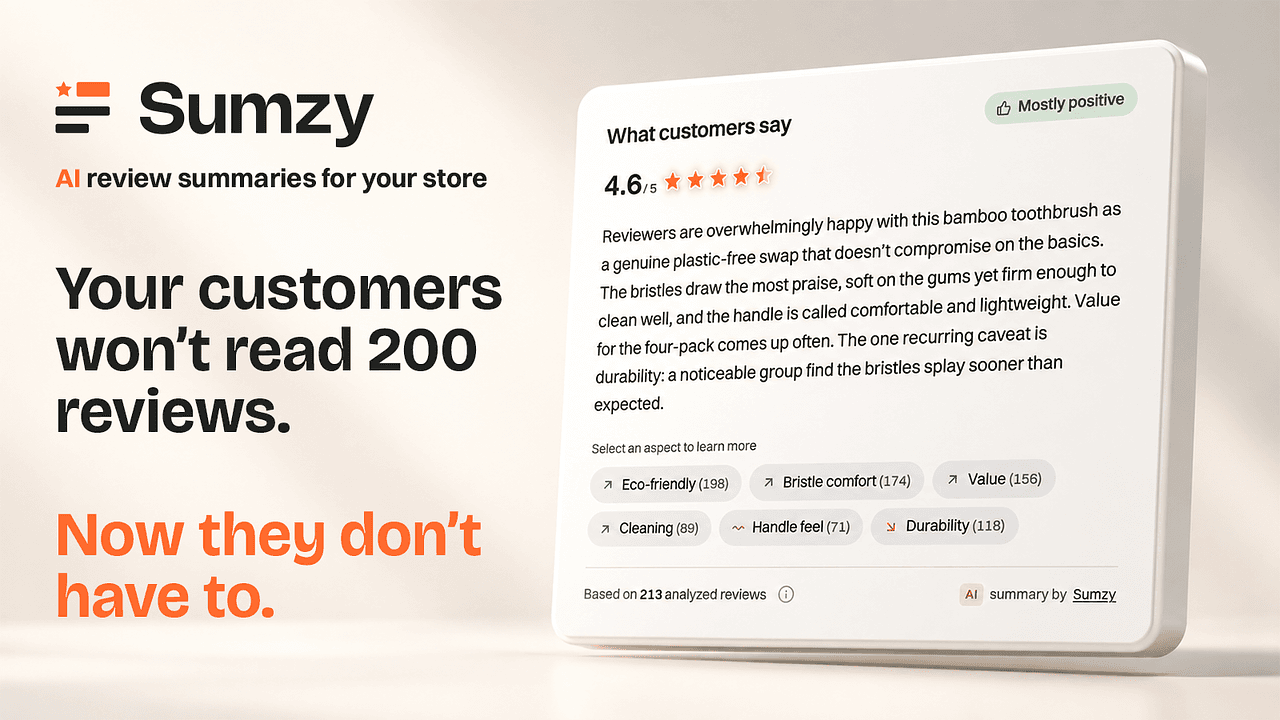 Sumzy - AI Review Summaries for