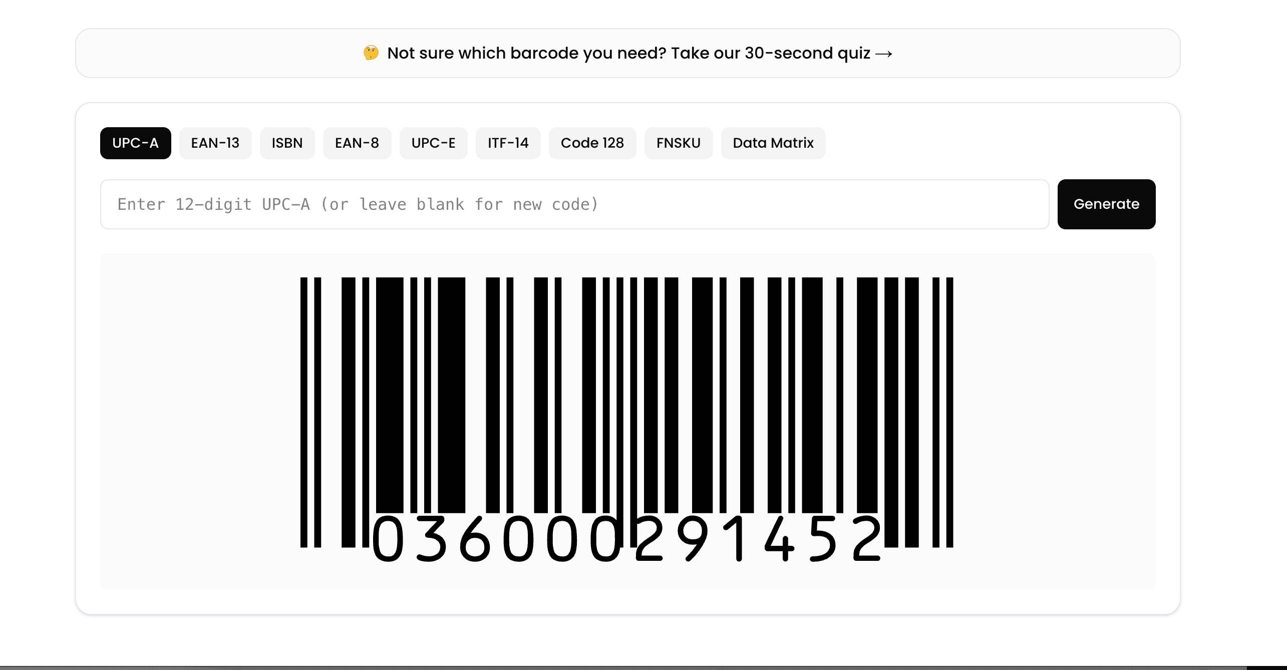 UPCgen - Free Barcode Generator